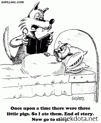 Ήταν 3 γουρουνάκια,τα έφαγα,άντε για ύπνο 