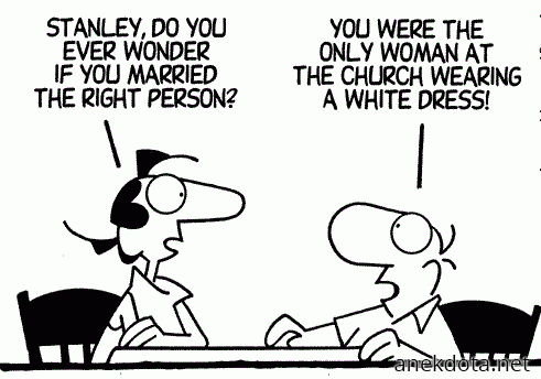 Αφού μόνο εσύ ήσουν στην εκκλησία με φόρεμα! 