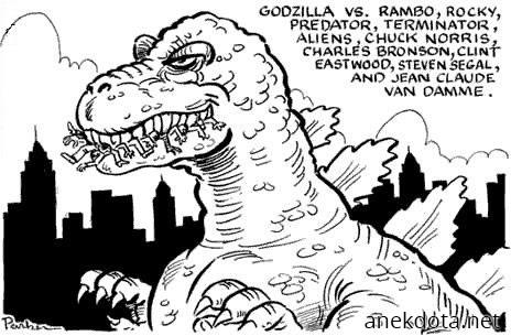 Godzilla wins 