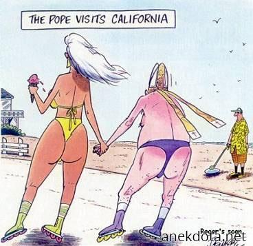 The pope visits California 