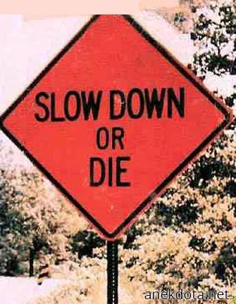 Slow down or die 